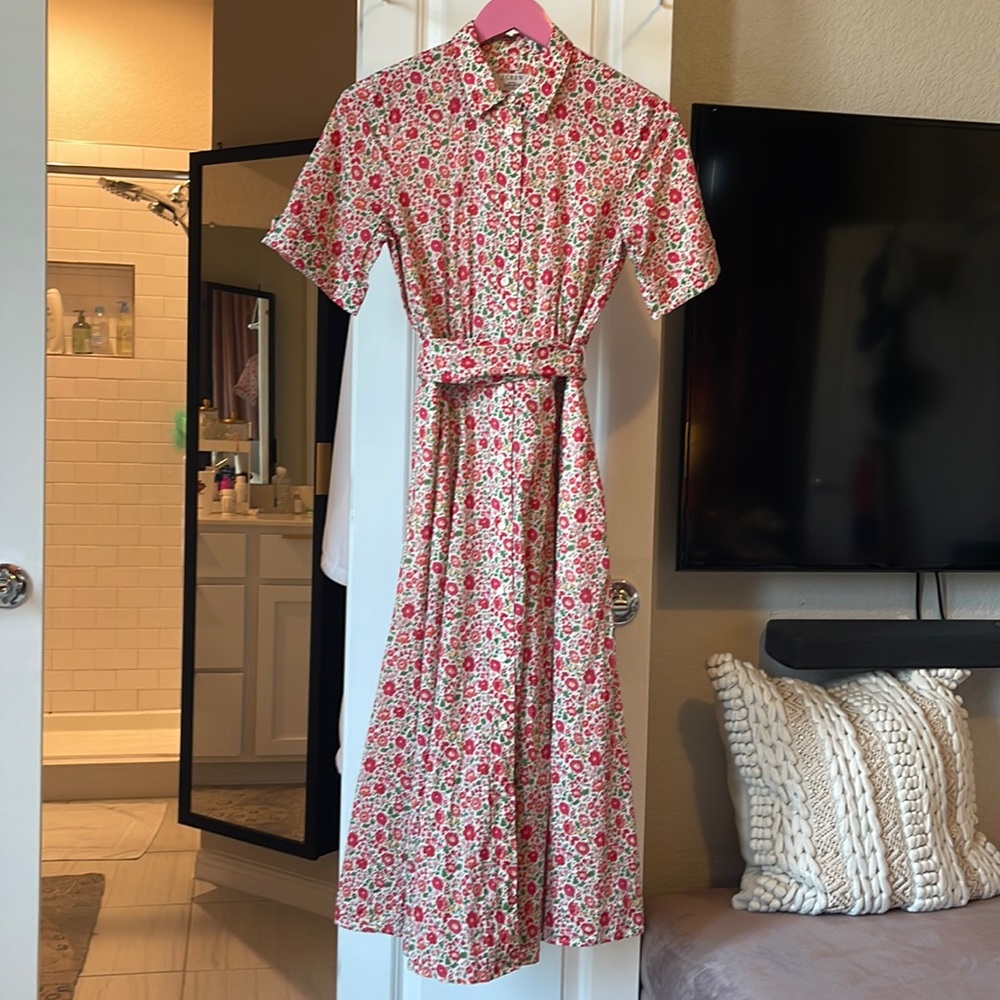 J. Crew Floral Liberty Fabric Shirt Dress - 0